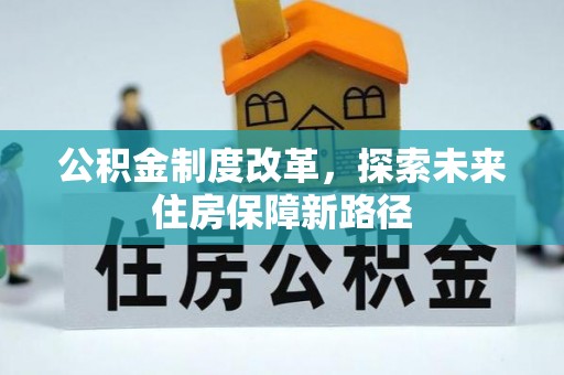 龙崎公积金制度改革，探索未来住房保障新路径