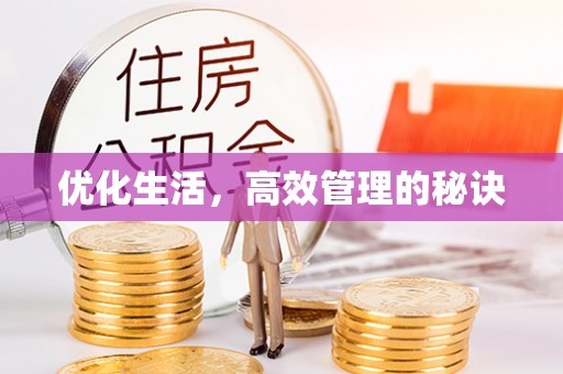 龙崎优化生活，高效管理的秘诀