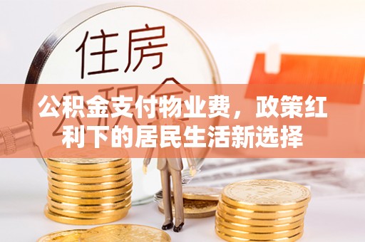 龙崎公积金支付物业费，政策红利下的居民生活新选择