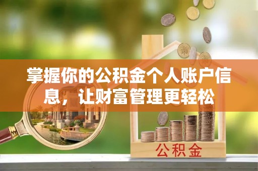 龙崎掌握你的公积金个人账户信息，让财富管理更轻松